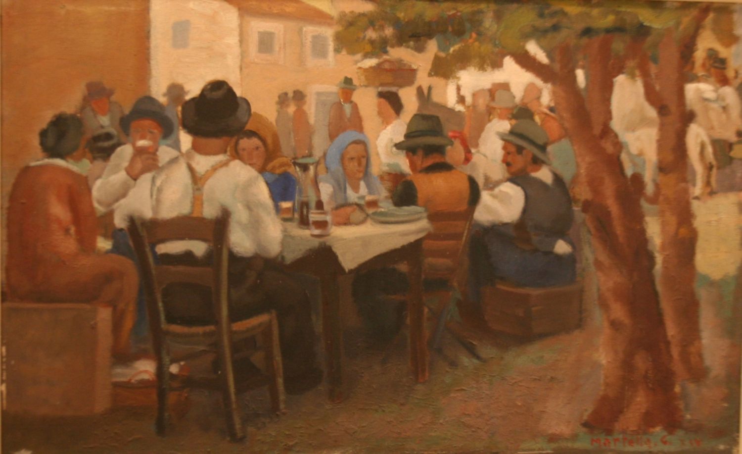 Guido Martella pittore quadro ad olio Festa Pesana