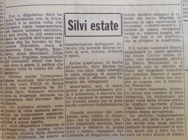 Eventi estivi a Silvi (1974)